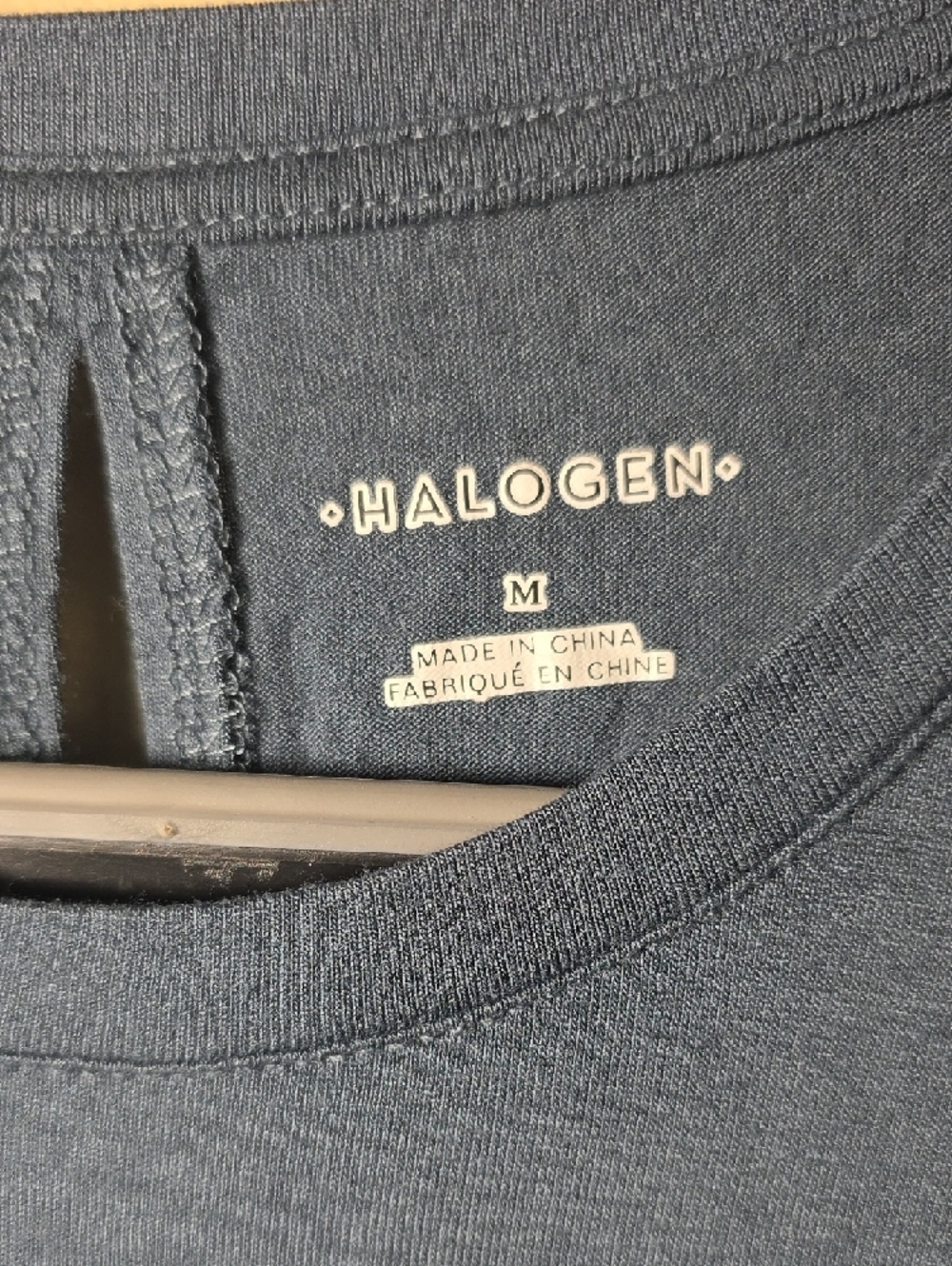 Halogen Blue Gray Sleeveless Keyhole Back Tank Top Size M - Picture 2 of 6
